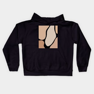 Minimal Modern  Abstract Shapes Black and Pink Pattern Kids Hoodie